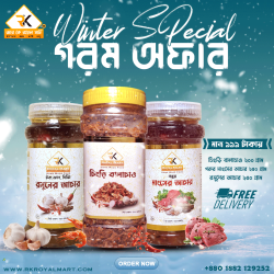 চিংড়ি বালাচাও 200 গ্রাম ও গরুর মাংসের আচার 250 গ্রাম ও রসুনের আচার 250 গ্রামের কম্বো